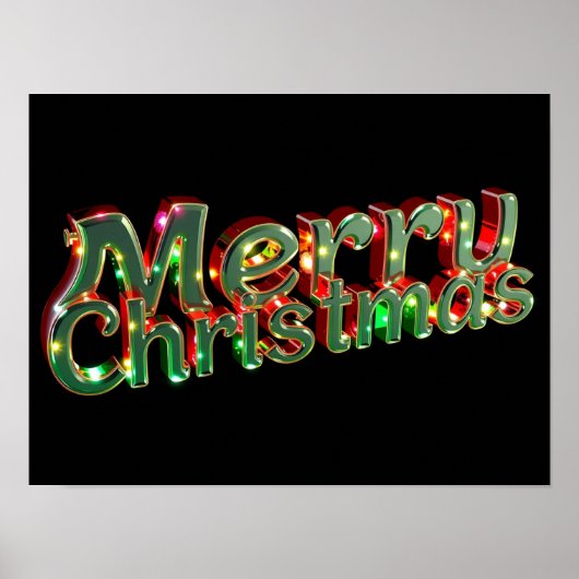 Affiche de typographie de luxe pour Joyeux Noël Pa (Devant)