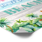 Affiche de typographie de plage de vie (Coin)