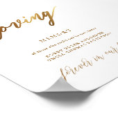 Affiche de typographie de script élégant en or (Coin)