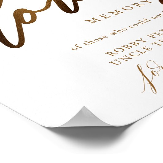 Affiche de typographie de script élégant or (Coin)