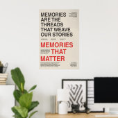 Affiche de typographie de souvenirs Art mural sent (Bureau à domicile)