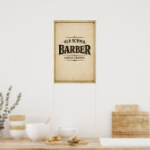 Affiche de typographie du patrimoine du barbier de (Cuisine)