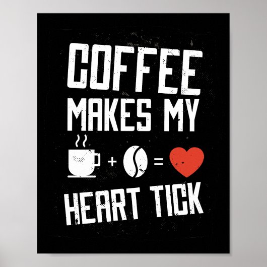 Affiche de typographie graphique « Le café fait ba (Devant)