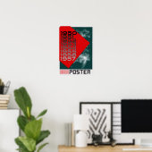 Affiche de typographie moderne rétro d'époque mili (Bureau à domicile)