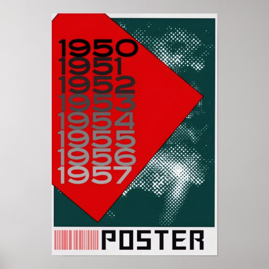Affiche de typographie moderne rétro d'époque mili (Devant)