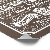 Affiche de typographie Règles de la famille Règles (Coin)