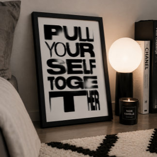Affiche de typographie « Retrouvez votre sang-froi