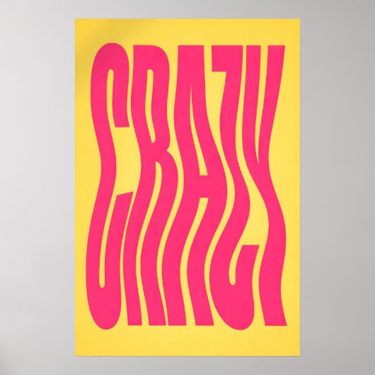 Affiche de typographie Y2K, déclaration rétro auda (Devant)