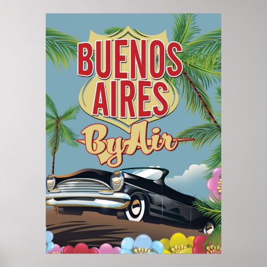 Affiche de vacances à Buenos Aires, Argentine (Devant)