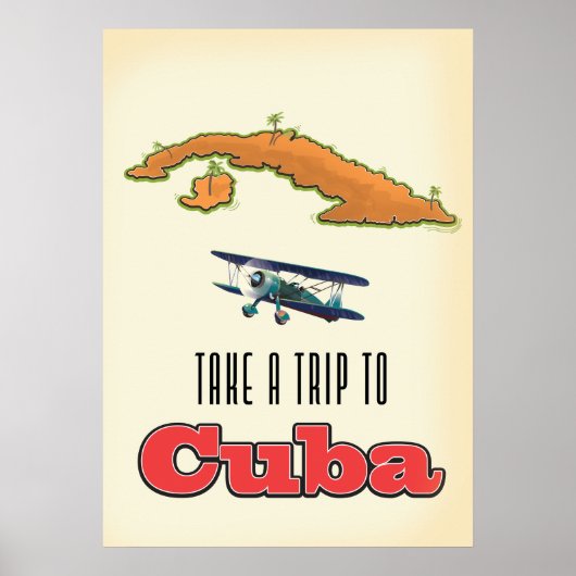 Affiche de vacances à Cuba (Devant)