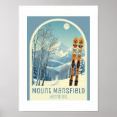 Affiche de vacances à la station de ski du mont Ma (Devant)