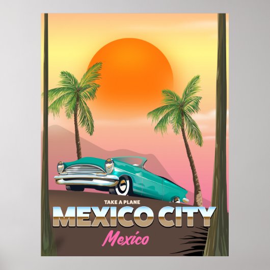 Affiche de vacances à Mexico City, Mexique (Devant)