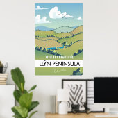 Affiche de vacances de la péninsule de Llŷn au Pay (Bureau à domicile)
