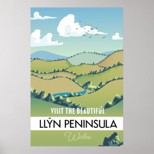 Affiche de vacances de la péninsule de Llŷn au Pay