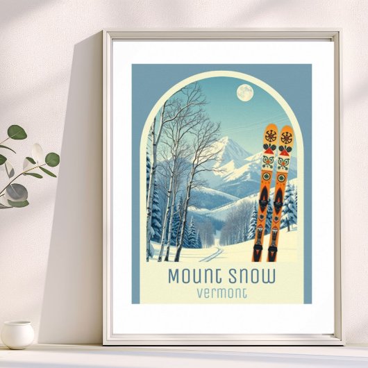 Affiche de vacances de la station de ski du Mont S