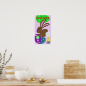 Affiche de vacances de Pâques aux oeufs du Lapin d (Cuisine)