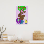 Affiche de vacances de Pâques aux oeufs du Lapin d (Cuisine)