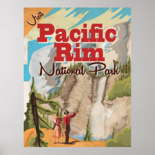 Affiche de vacances de parc national du Canada de