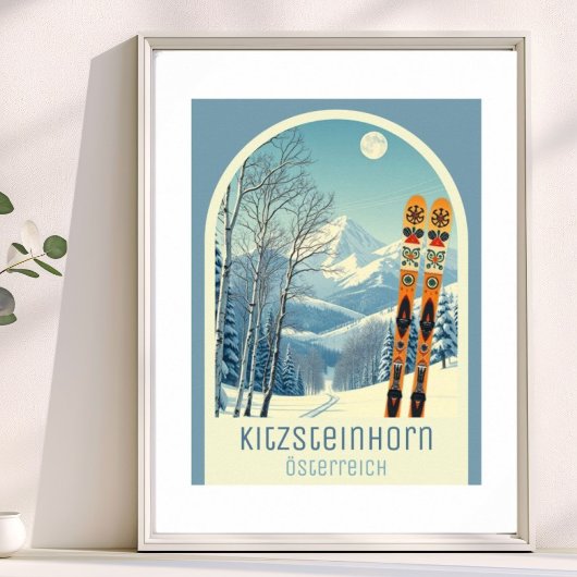 Affiche de vacances de ski à Kitzsteinhorn Autrich