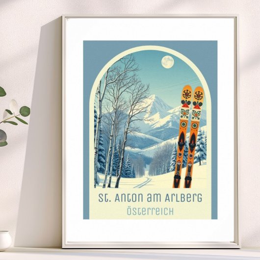 Affiche de vacances de ski à St. Anton am Arlberg