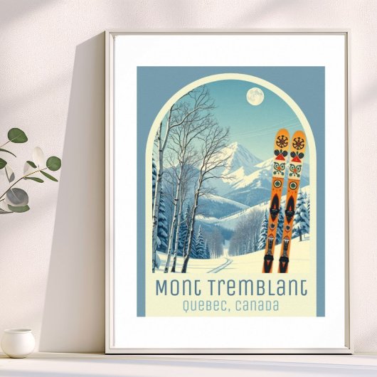 Affiche de vacances de ski Mont Tremblant Québec C
