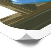 Affiche de vacances du Mont Rainier. (Coin)