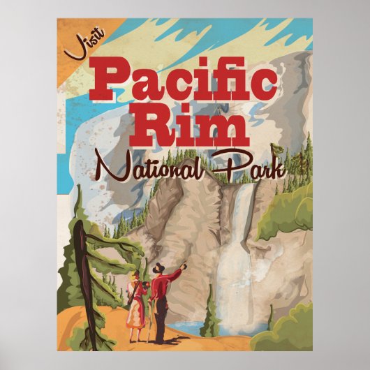Affiche de vacances du parc national du Canada Pac (Devant)