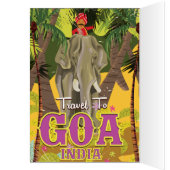 Affiche de vacances indienne de Goa Elephant (Intérieur (Gauche))