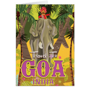 Affiche de vacances indienne de Goa Elephant