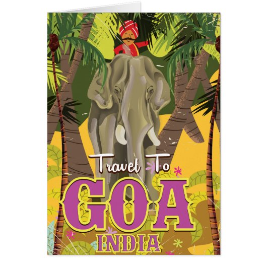 Affiche de vacances indienne de Goa Elephant (Devant)