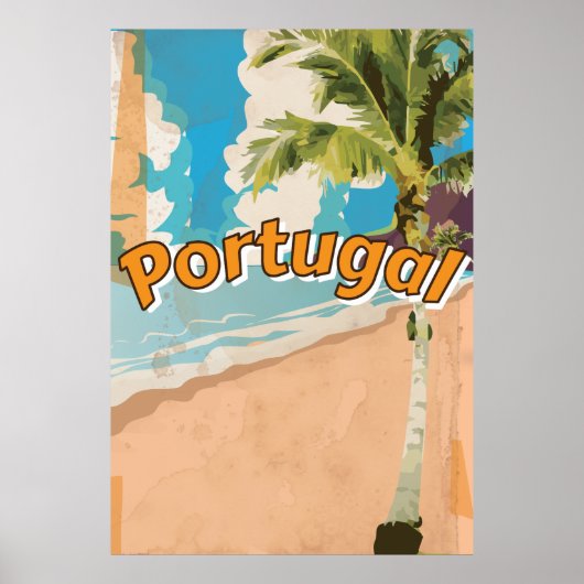 Affiche de vacances vintage au Portugal (Devant)
