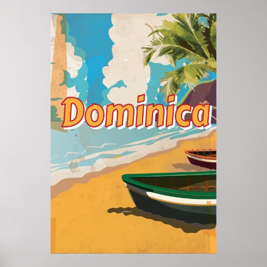 Affiche de vacances vintage de la Dominique (Devant)