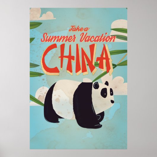Affiche de vacances vintage en Chine (Devant)