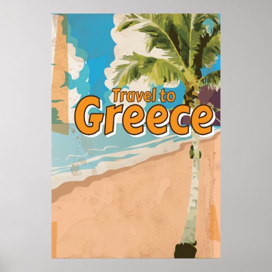 Affiche de vacances vintage Grèce (Devant)