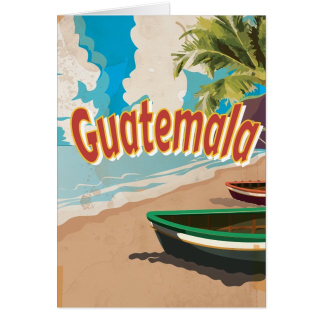 Affiche de vacances vintage Guatemala (Devant)