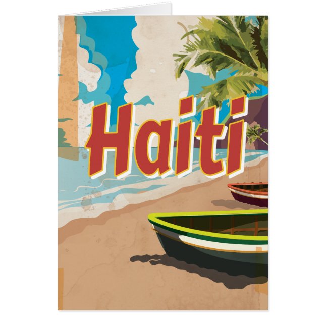 Affiche de vacances vintage Haïti (Devant)