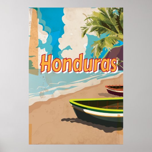 Affiche de vacances vintage Honduras (Devant)