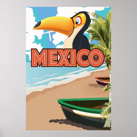 Affiche de vacances vintage Mexique (Devant)