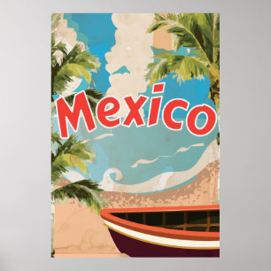 Affiche de vacances vintage Mexique