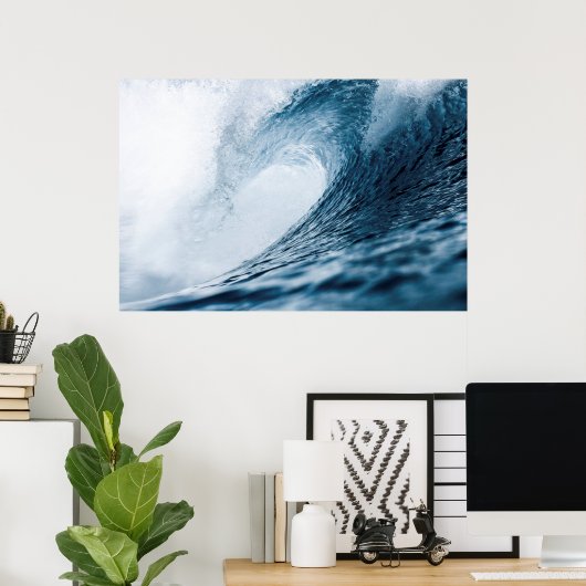 Affiche de vague océanique (Bureau à domicile)