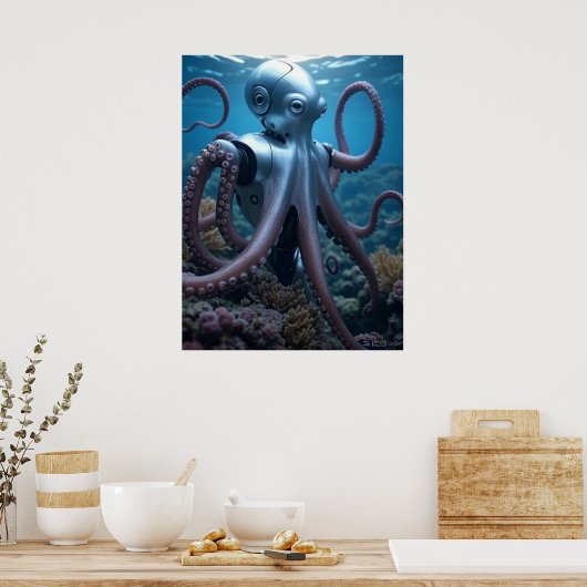 Affiche de valeur Cyber Octopus (Cuisine)