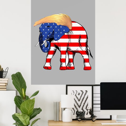 Affiche de valeur d'éléphant de mauvais cheveux de (Bureau à domicile)