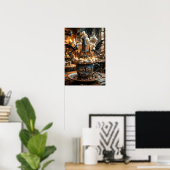 Affiche de valeur d'impression organique Blob rose (Bureau à domicile)