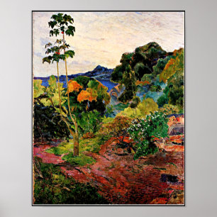 Affiche de végétation tropicale de Paul Gauguin