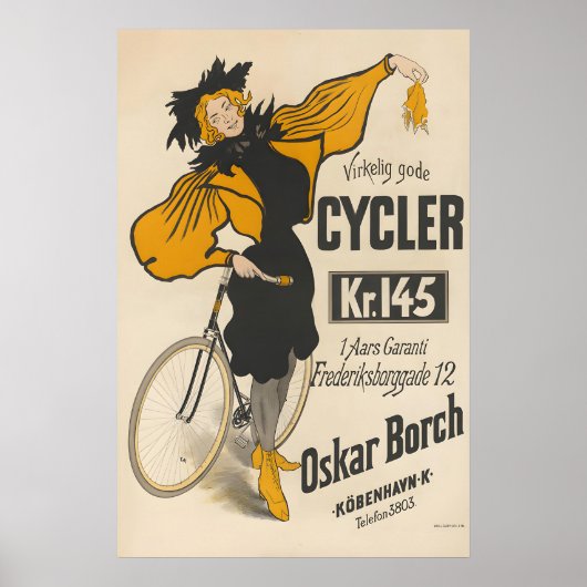 Affiche de vélo Cycler (Devant)