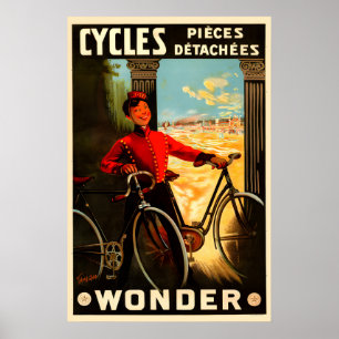 Affiche de vélo Cycles Wonder