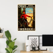 Affiche de vélo Cycles Wonder (Bureau à domicile)