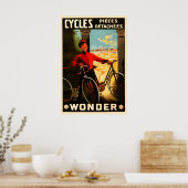Affiche de vélo Cycles Wonder (Cuisine)