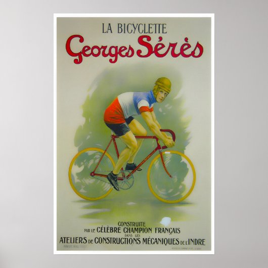 Affiche de vélo français Art de cyclisme Impressio (Devant)