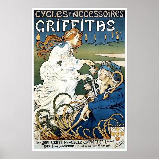 Affiche de vélo Griffiths Cyclisme Impression Art (Devant)